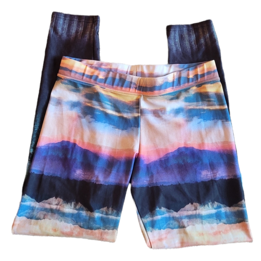 American Eagle AEO Multicolored Highrise Sky Print Leggings L